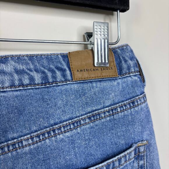American Eagle Outfitters Mom Shorts Denim Jean High Waist Rise Women's Size 2 - Picture 2 of 7